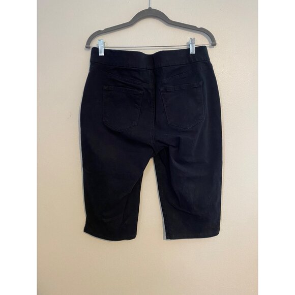 Bandolino Womens Black Denim Capri Pants Size 10 Thea Pull On Pants Casual - Picture 2 of 7